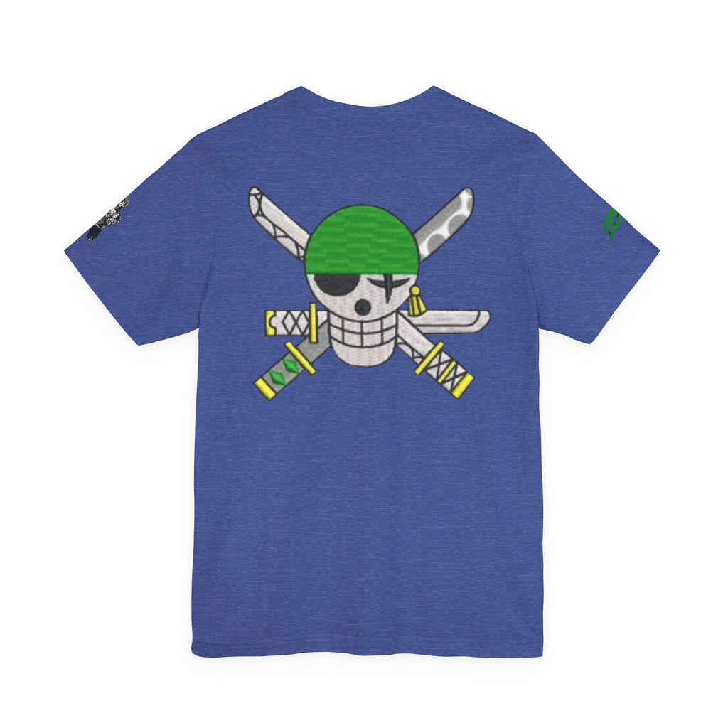 Roronoa Zoro Anime Tee — Pirate Skull & Sword Graphic T‑Shirt